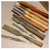 Assorted lathe tools