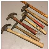 6 assorted hammers
