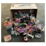 Box of giveaway toys