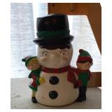 Pottery snowman figure