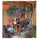 Contents along back wall