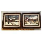 2 Hargrove framed canvas prints