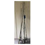 Collection of fishing poles