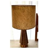 Mid century table lamp with parchment shade