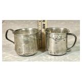 2 sterling silver baby cups