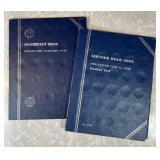 Dimes and pennies in collector books