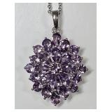 Sterling silver amethyst necklace