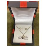Sterling silver earring and necklace set