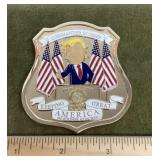 Brass Maga shield token