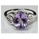 Sterling silver amethyst ring