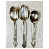 3 sterling silver serving spoons