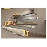 8 old hand saws
