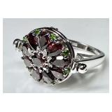 Sterling silver reversible swivel ring