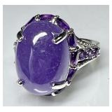 Sterling silver amethyst ring
