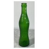 Green glass Vess Dry soda water bottle