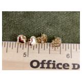 2 pair 14k gold earrings