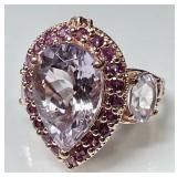 Rose gold over sterling pink sapphire? ring