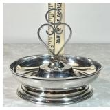 Sterling silver nut dish with handle