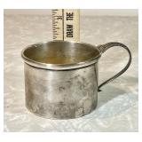 Sterling silver monogrammed baby cup