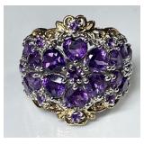 Sterling silver amethyst ring