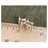 14k gold theater comedy/tragedy mask pin