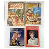 4 vintage magazines and books
