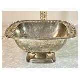 Large sterling silver square footed bowl