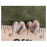 14k gold heart earrings