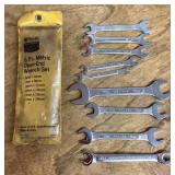Complete set+ metric open end wrenches