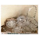 Flat with cut crystal and etched glass basket