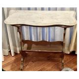 Bookshelf side table with added marble top