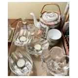 Flat w/ 3 Orrefors votive candleholders,