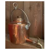 14" copper water container