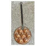 Antique copper egg cooker