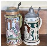 2 German steins