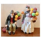 Royal Doulton Balloon Man & Balloon Woman