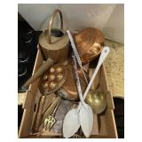 Flat with primitive kitchen gadgets & copper