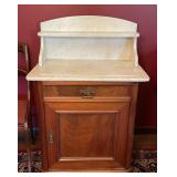 Antique marble top wash stand
