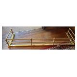Brass fireplace fender 48" x 14
