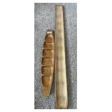 2 long primitive wood bowls 41" long
