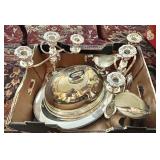 Large flat of silverplate