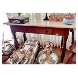 Antique marble top console table