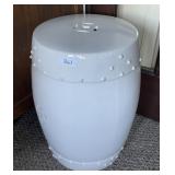 White ceramic garden stool