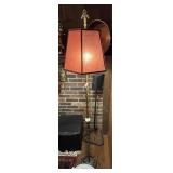 Antique brass floor lamp