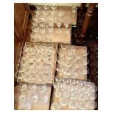 6 flats of fine crystal stemware