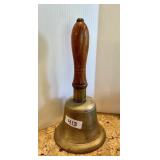 Brass school bell 10" tall