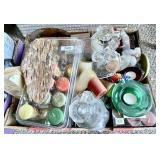 Flat of candles and candleholders