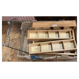 Box w/wire letter tray & drawer organizers