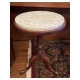 15" diameter round pedestal side table 23" tall
