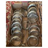 Glass coasters w/silver rims --some sterling